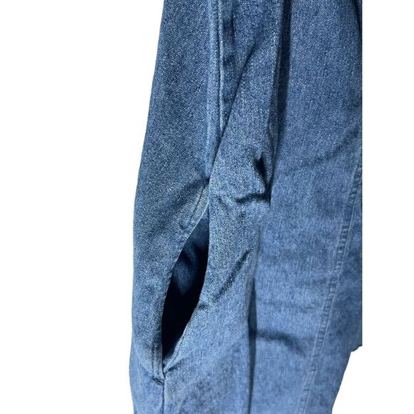 Vintage Y2K Denim Embroidered Dress with Pockets - Picture 6 of 6